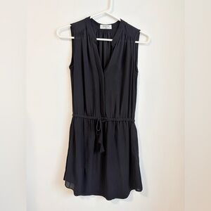 Aritzia Babaton 100% Silk Bennett Waist Tie Sleeveless Buttoned Dress Size XXS